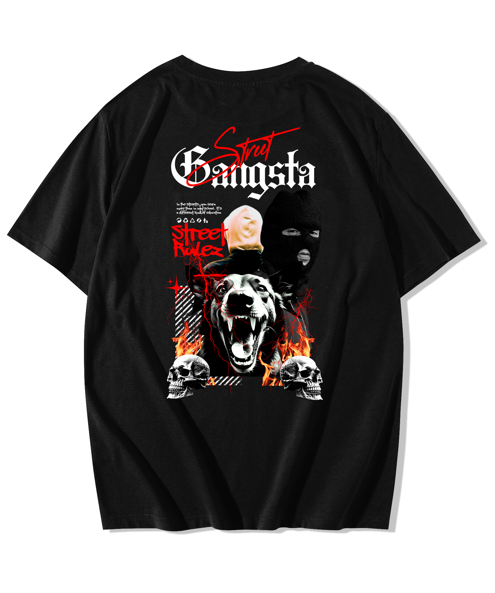 Alfaq Street Gangsta Oversized T-Shirt - Alfaq